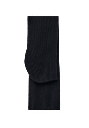 Schwarze gerippte Socken, weicher Stoff, knielange Länge, mit einem gefalteten Bündchen oben für zusätzlichen Komfort und Stil.