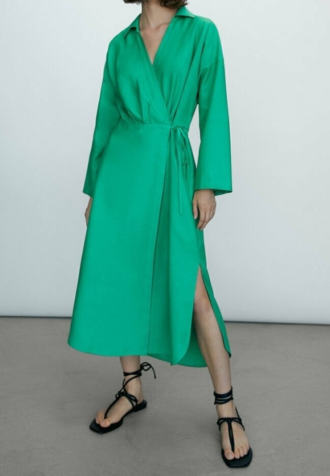 massimo dutti dress green MASSIMO DUTTI. Long green dress T.40 – Hibuy market