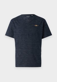 INJECTED V NECK - T-shirts basic - sky captain blue