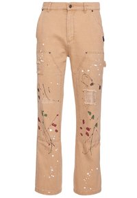 PAINTSPLATTER PANTS - Tygbyxor - sand