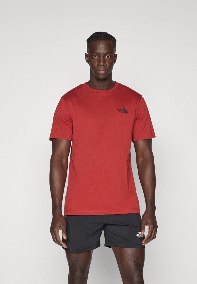 The North Face M SS SIMPLE DOME TEE - Bluză sport - iron red