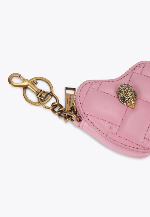 Portachiavi Da Polso Con Mini Portafoglio – Silicone E Pelle PU, Rosa, Con Frange E Porta Carte