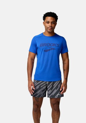 DISTANCE 3.0 - Sports T-shirt - neo blue brooks logo