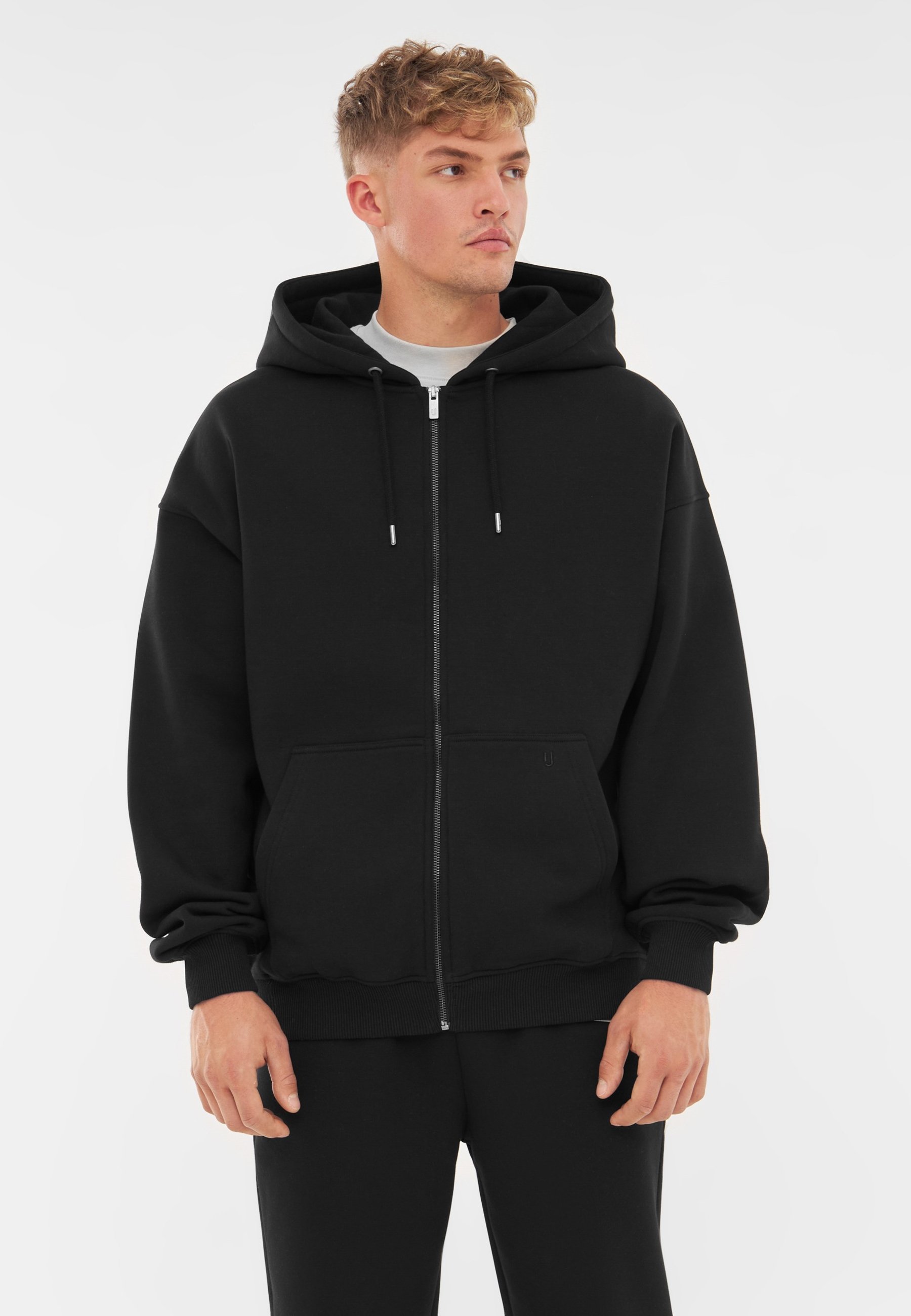 Johnny Urban CALEB - Zip-up sweatshirt - black - Zalando