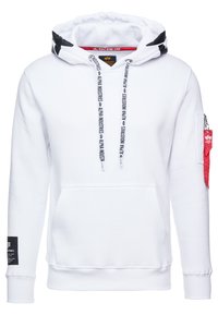 ALPHA UNISEX - Luvtröja - white