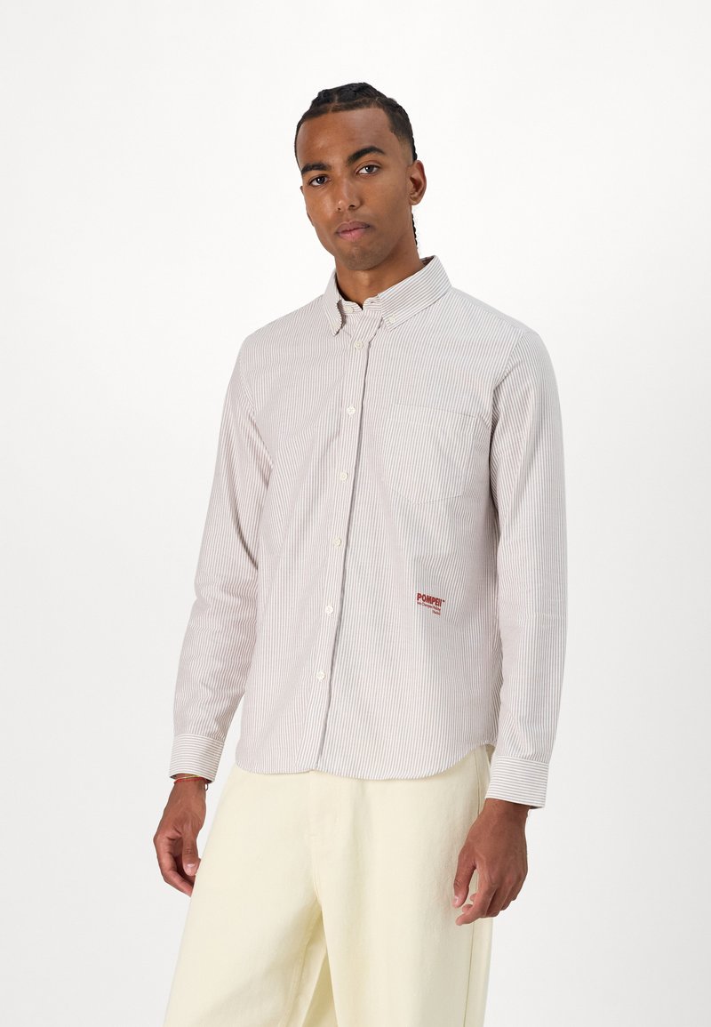 Pompeii STRIPE SKY OXFORD SHORT - Camisa - wine