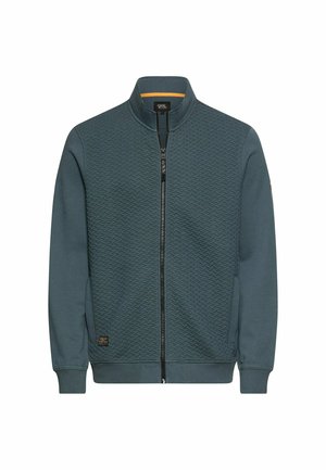 camel active, SWEATJACKE MIT LEICHTEM STEHKRAGEN - Sweatjacke - tinted blue