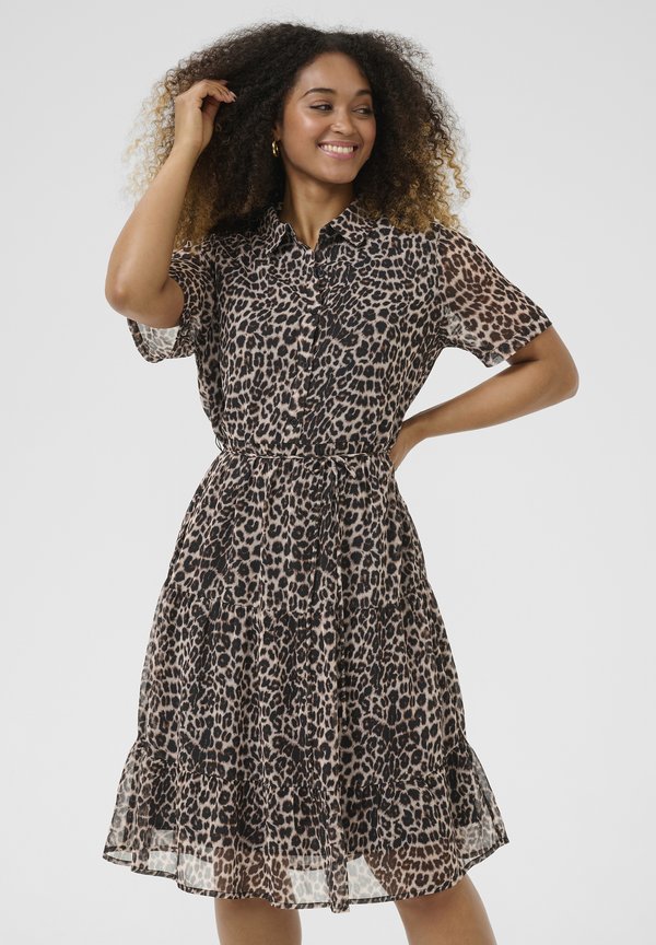 CRYUNA - Blusenkleid - natrual animal spots