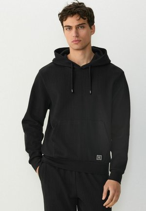 TEXTURED - Hættetrøje - black