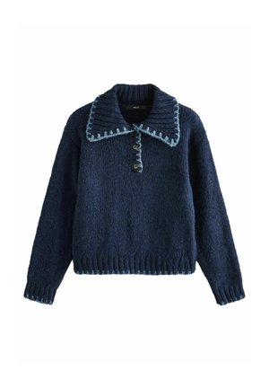 Next WITH STITCH COLLAR DETAIL - Long sleeved top - blue navy