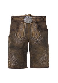 PAOLO  - Pantaloni di pelle - hellbraun