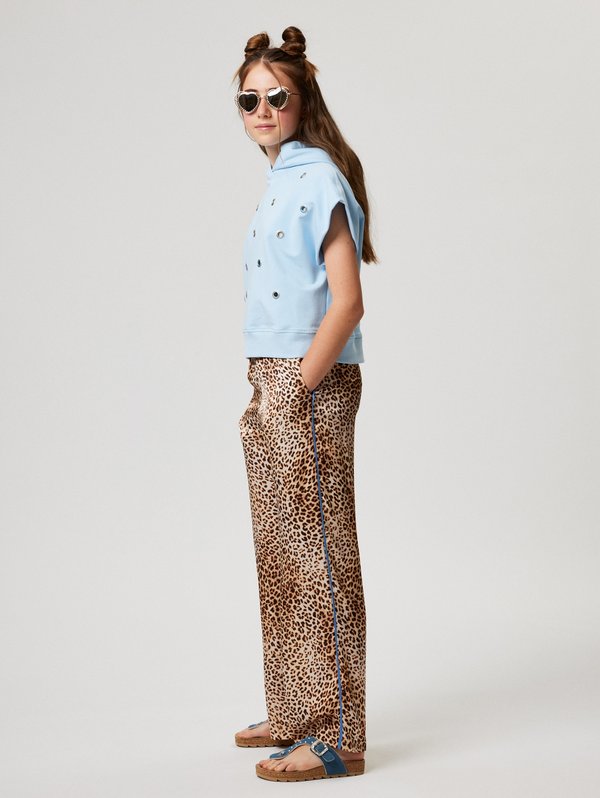 PANTA LUNGO FLUIDO - Stoffhose - maculato