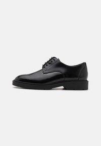 Jack & Jones JFWDAX Leather Loafer STYD LN Slipper, voor heren, zwart, 42 EU, zwart, 42 EU