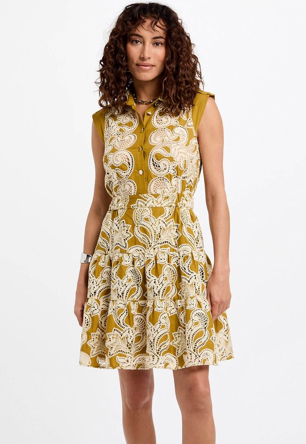 EMBROIDERED - Blusenkleid - vert kaki