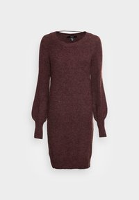 Vero Moda Stickad klänning - mottled bordeaux
