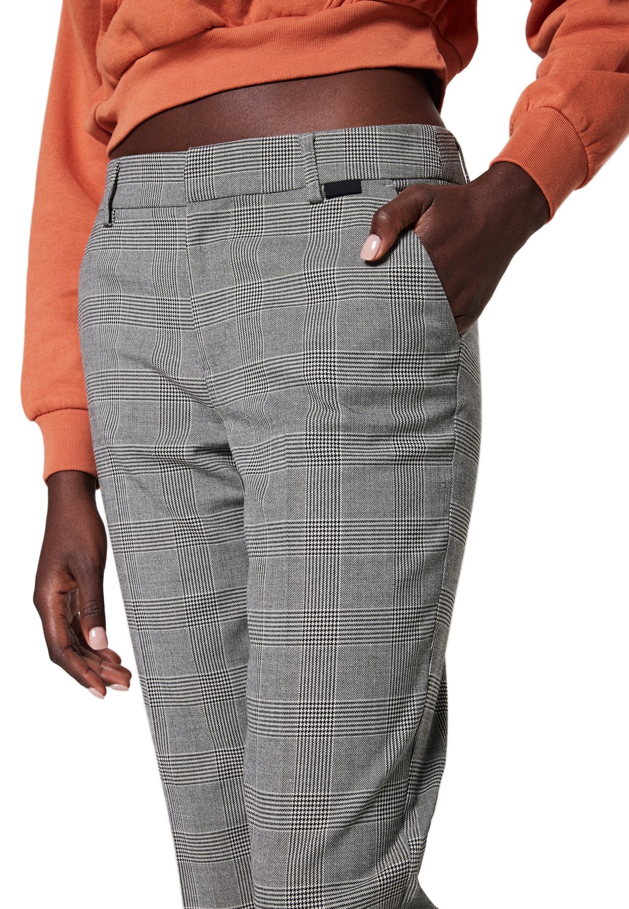ONLCLEONE CHECK CIGARETTE PANT
