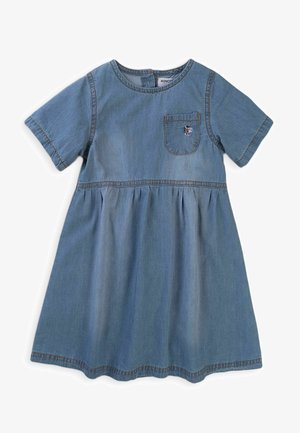 SHORT SLEEVE - Džinsa auduma kleita - blue denim