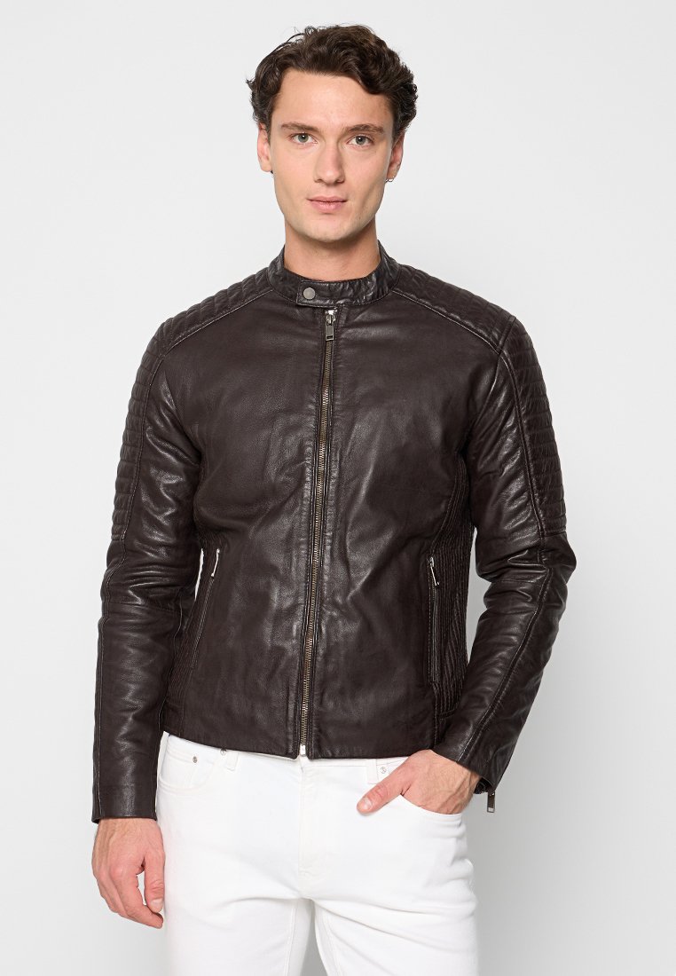 Le Temps Des Cerises Leren jas bruin Le Temps Des Cerises Leren jas bruin