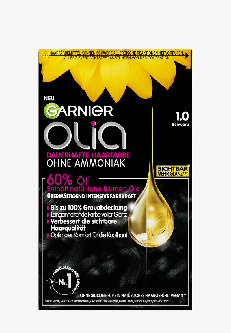 Garnier - OLIA PERMANENT HAIR COLOR - Haarverf - black, Vergroten