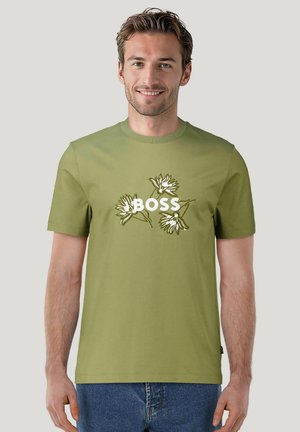 THOMPSON - Print T-shirt - khaki