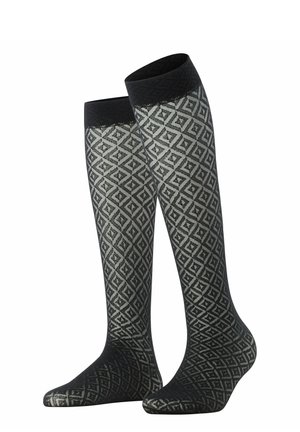 Tessellating 25 Denier sheer - Kniestrümpfe - black