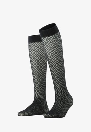 FALKE Tessellating 25 Denier sheer - Kniestrümpfe - black