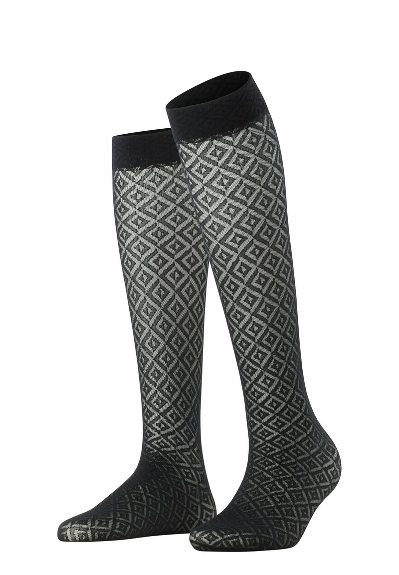 FALKE Tessellating 25 Denier sheer - Kniestrümpfe - black