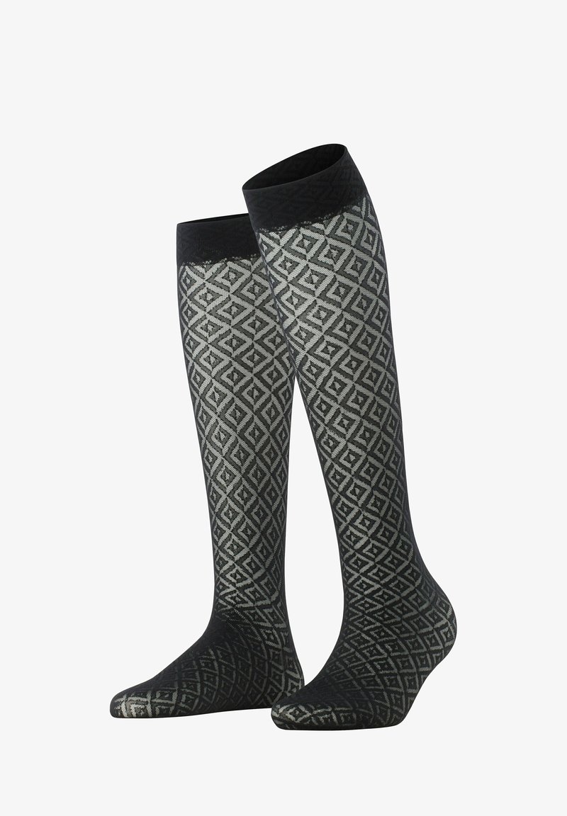 FALKE Tessellating 25 Denier sheer - Kniestrümpfe - black