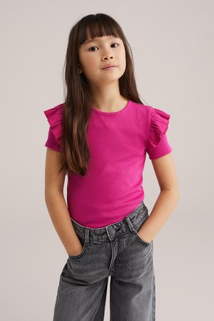 WE Fashion Basic póló - fuchsia