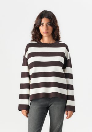 VMSILJE O-NECK BOXY - Trui - chocolate torte/birch