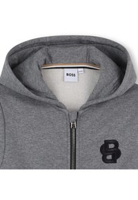 BOSS Kidswear JUNIOR HOODED CARDIGAN - Camisola com fecho - heather grey