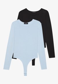 Even&Odd 2 PACK - Ilgarankovis viršutinės dalies drabužis - black,light blue