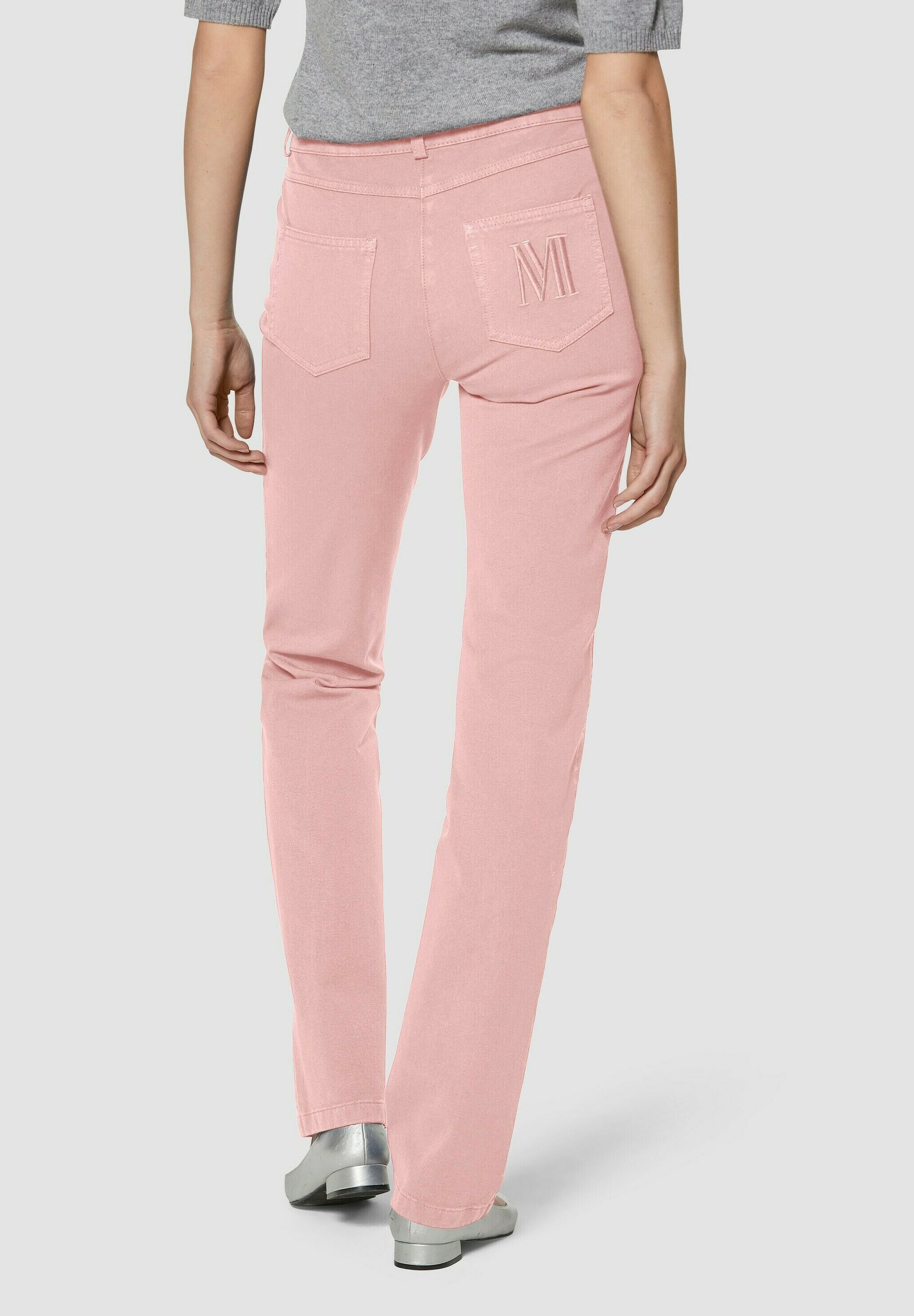 Women's Straight Denim Pants Light Pink