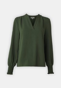 ONLMETTE V NECK SMOCK - Top - dark green