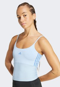 adidas Performance HYPERGLAM TANK - Linne - glow blue   blue fusion