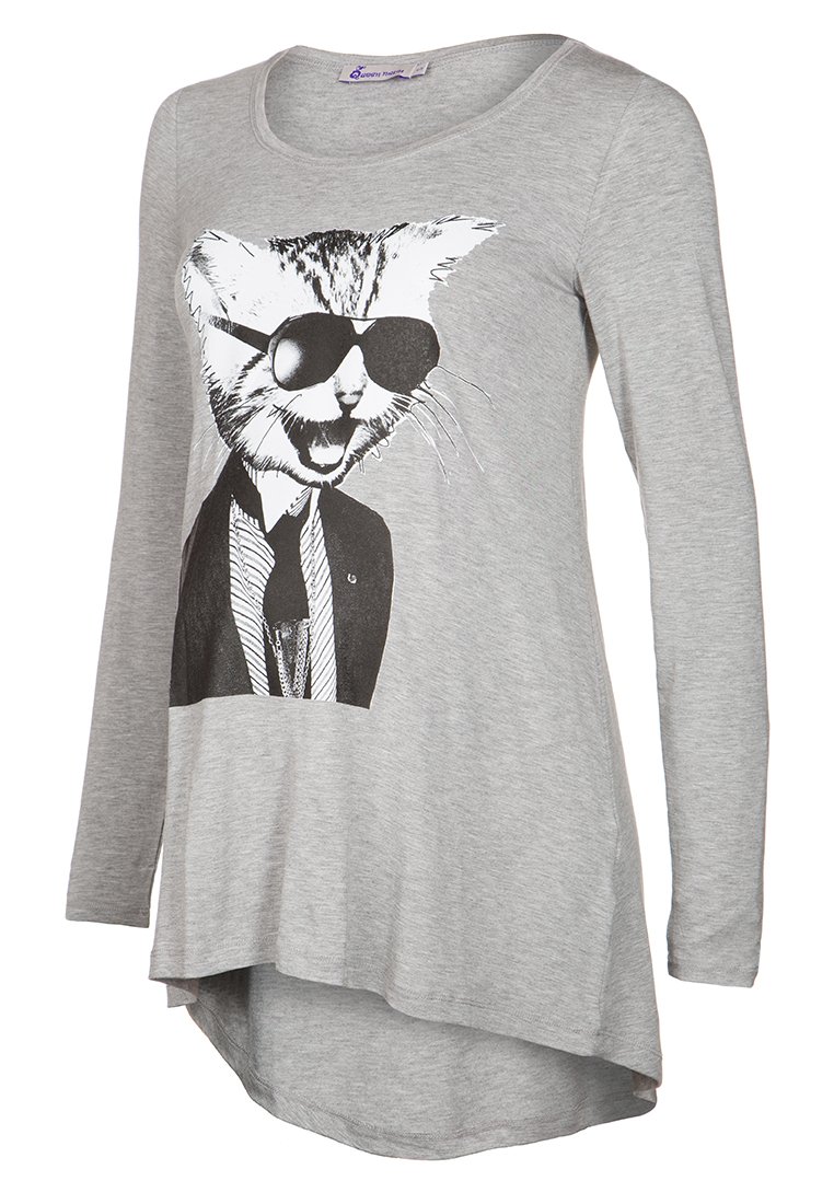 Queen Mum Longsleeve grijs gemêleerd