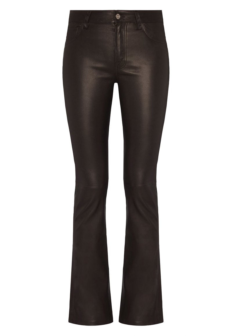 7 For All Mankind Leren broek zwart