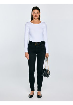 Big Star SUPICLASSICALA - Tops ar garām piedurknēm - weiß