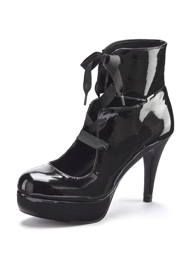 High Heel Stiefelette - schwarz