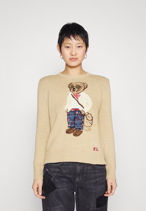 BEAR-LONG SLEEVE-PULLOVER - Pullover - tan multi