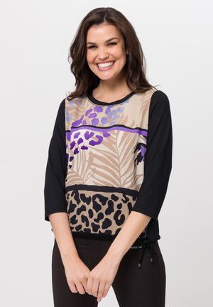 TUZZI Langarmshirt - oatmeal schwarz ultra violet