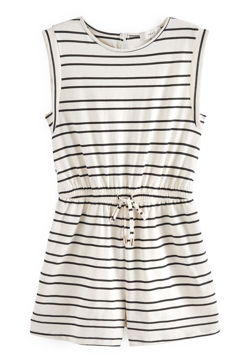 Next SHORT SLEEVE JERSEY PLAYSUIT Jumpsuit ecru cream stripe/beige Zalando.nl