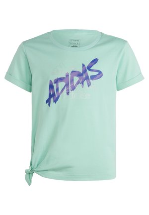 G D KNOT T - Apdrukāts T-krekls - easy green/silver met