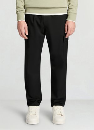 LUNGO  - Pantaloni cargo - nero ultrablack