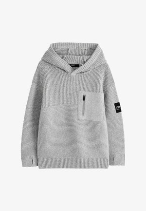 Next, REGULAR FIT - UTILITY KNITTED HOODIE . - Hoodie - grey twist