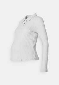 Polo majica - mottled light grey