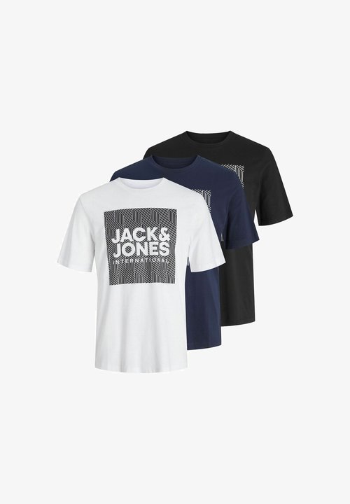 Jack & Jones 3-pack Printed - Tricou cu imprimeu - black