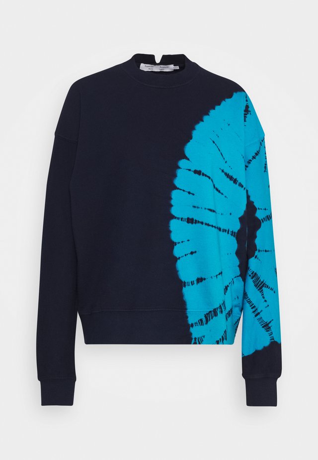 LONG SLEEVE - Sweatshirt - navy/teal tie dye