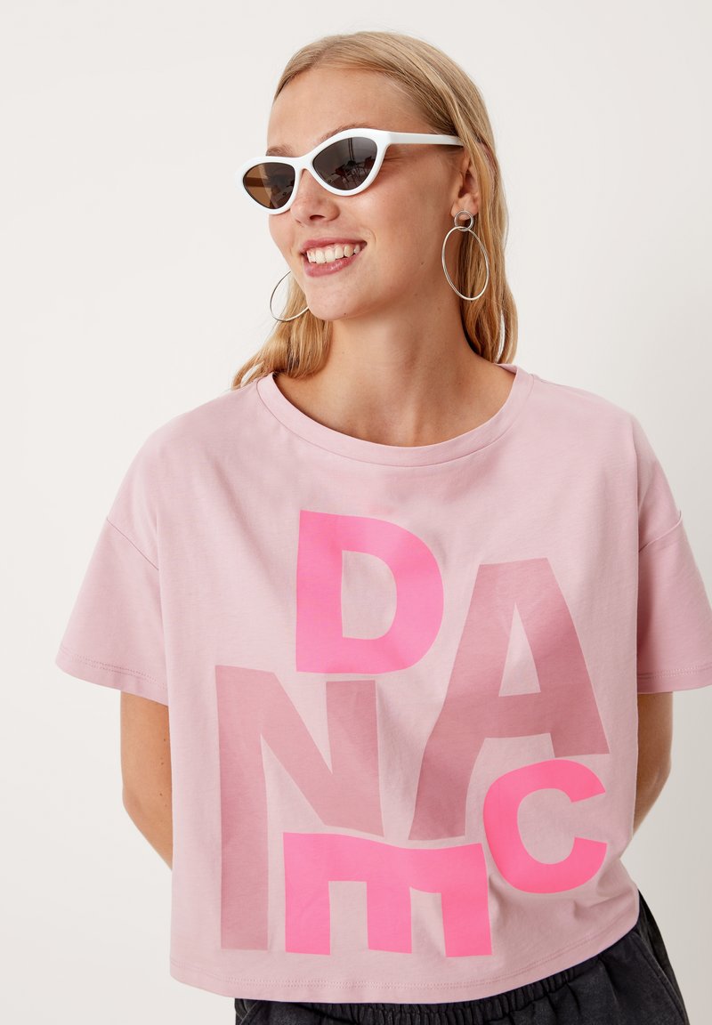QS CROPPED - T-shirt print - rosa