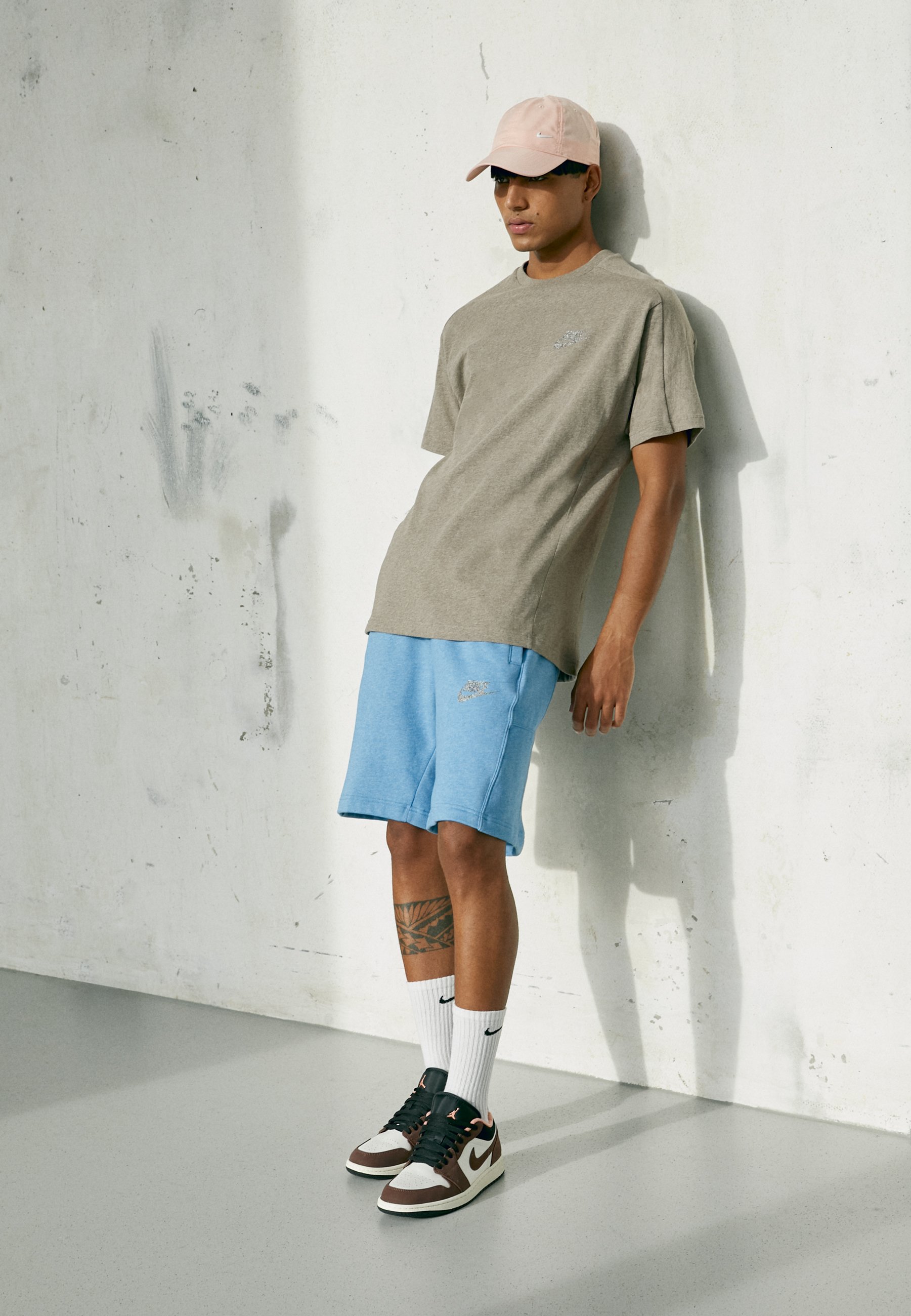 T-shirt basic - moon fossil/white 